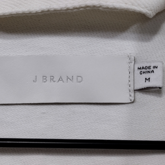 J Brand Noah Denim Jacket Mens M White Retro 90s Y2K Casual Comfy - Picture 9 of 10